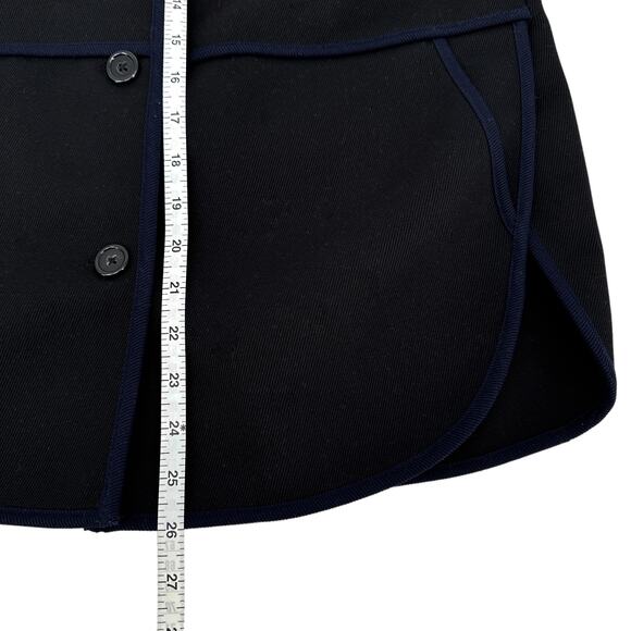 J.CREW Tipped Twill Jacket in Black & Navy Size 0 - Picture 12 of 13